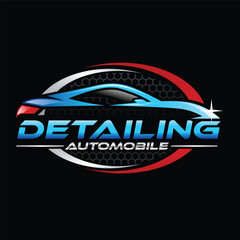 Auto detailing and car wash logo for automotive car business