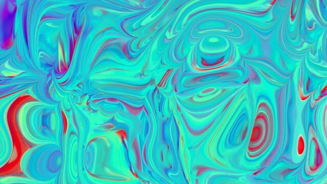 Animated glowing liquid . Abstract water gradient color shiny liquid pattern twist motion background 