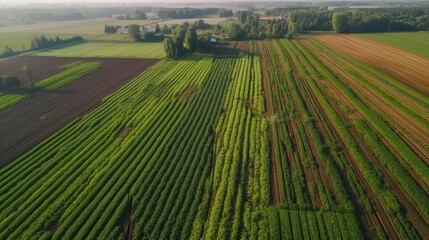 Summer Harvest: A Peek at the Natural Beauty of Countryside Farming. Generative AI