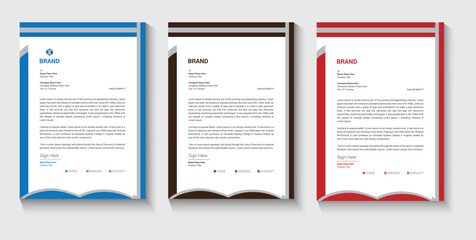 Modern and clean business letterhead design
