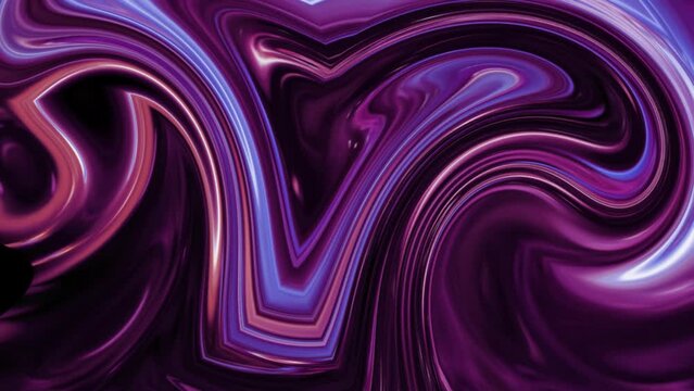 Animated abstract water multicolor chocolate shiny vortex twist liquid 4k video