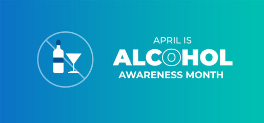 Alcohol Awareness Month background or banner design.