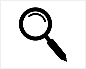 Doodle Magnifier, Loop. Magnifying glass Icon. Stencil Lupe. Vector stock illustration. EPS 10