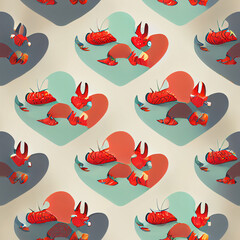 seamless pattern with hearts