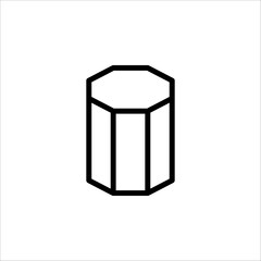 octagon shapes with outlines and fill colors, fields for logos or symbols, vector icon on white background