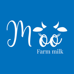 Vector illustration of fresh dairy milk logo, stamps for milky natural product, farm milk