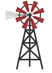 Farm windmill vector illustration