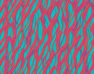 Light blue and pink pattern, diagonal wavy lines, abstract background. Generative AI