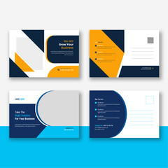 corporate modern post card template design