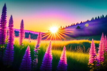 Rendering of The Serenity of an Empty Frame. Generative AI. 