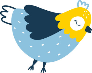 isolated bird on a white background