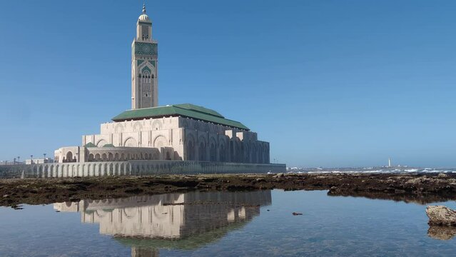 Scenic view of Hassan II mosque. Casablanca, Morocco