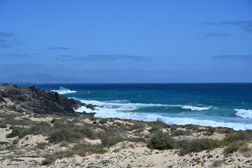 Fototapeta na wymiar Playa Del Moro Surf Beach, Fuerteventura