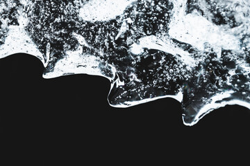 Ice on a Black Background in Iceland