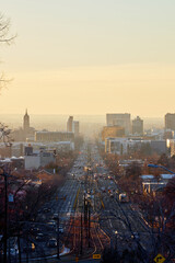 Salt Lake City Cityscape at Sundown 