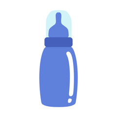 Baby water bottle vector flat color style 10 eps