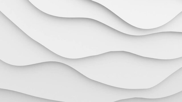 3D Animation - White papercut design with looping motion and copy space