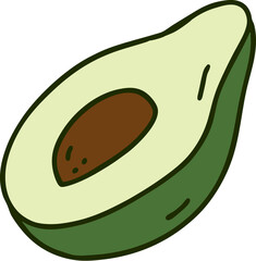 illustration of an avocado