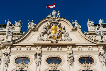 The facade of Upper Belvedere Palace in Vienna, Austria. - obrazy, fototapety, plakaty