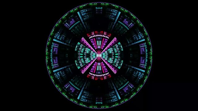 circle code on black background