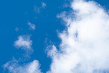 Beautiful blue sky with white clouds. Sky background.