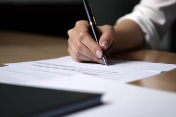 person signing contract