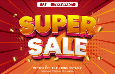 Super sale 3d editable vector text effect design