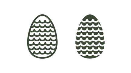easter egg icon. Thin line and filled easter egg icon from easter collection. Outline and Glyph vector isolated on white background. Editable easter egg symbol can be used web and mobile
