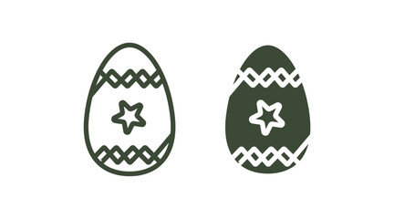 easter egg icon. Thin line and filled easter egg icon from easter collection. Outline and Glyph vector isolated on white background. Editable easter egg symbol can be used web and mobile