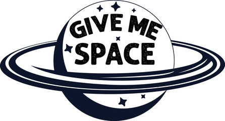 Space illustration logo vector t-shirt design