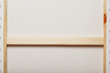 Canvas for artists stretched on a wooden rail, as a background