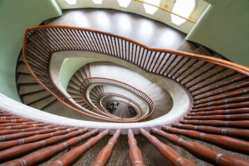 Abstract spiral staircase.
