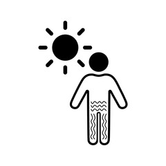 Summer, dehydration icon.