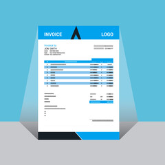  design template. Modern presentation card with company logo creative Invoice design template