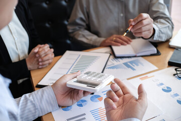 Business People Meeting Design Ideas professional investor working new start up project. Concept. business planning in office