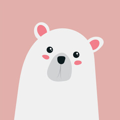 cute polar bear vector illustration