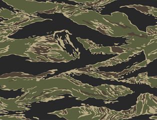 
Army vector camouflage background, seamless fabric texture, modern military pattern on textile - obrazy, fototapety, plakaty