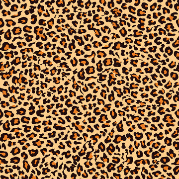 Seamless leopard print, animal vector pattern, fashion design for print clothes, paper, fabric.