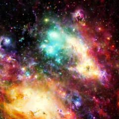 Obraz na płótnie Canvas Abstract colorful space star nebula texture