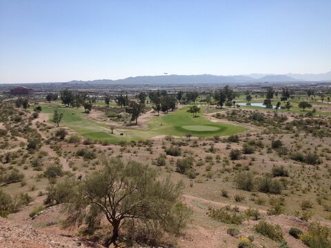 View of Papago Golf Course in Phoenix from Local Hiking Trail