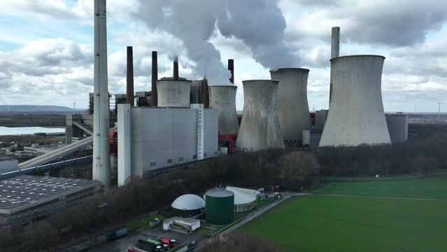 Neurath Power Station, a vital energy source in North Rhine-Westphalia, seen from above.