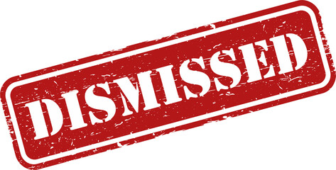 Dismissed grunge rubber stamp
