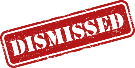 Dismissed grunge rubber stamp