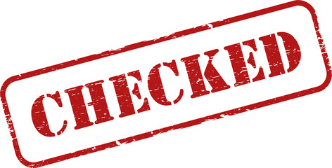 checked grunge rubber stamp