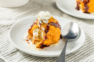 Homemade Fried Ice Cream Dessert
