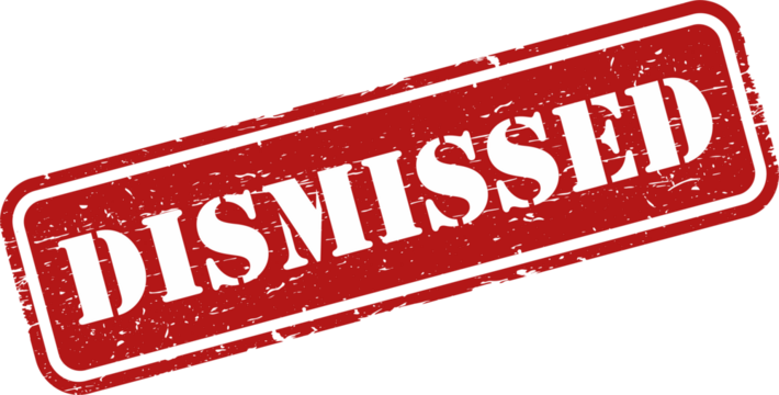 Dismissed grunge rubber stamp