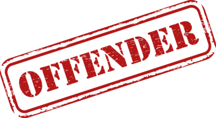 Offender grunge rubber stamp