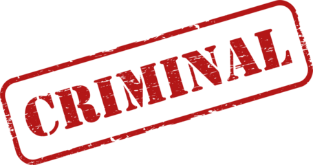 Criminal grunge rubber stamp