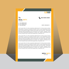 Elegant Company Creative Letterhead design or Cover Letter Template. Modern presentation design with company logo