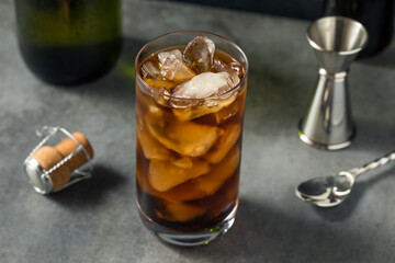 Cold Refreshing Boozy Diet Cola and Champagne